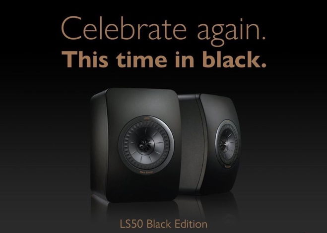 KEF LS50 Limited Edition Monitor Speakers Black ~ Brand...