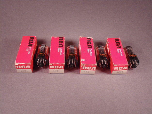 2 new in the box rca 3 mica black plate 5691 tubes/ 10...