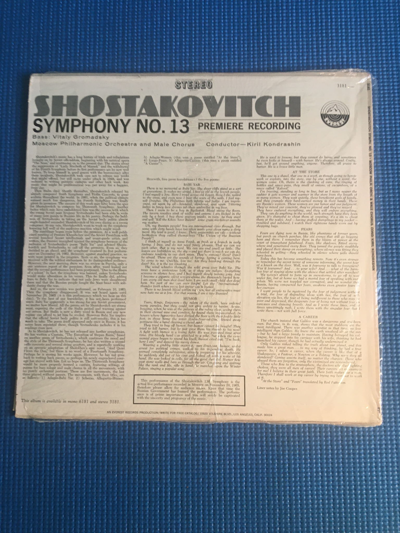 Shostakovich symphony no13 premiere recording  Moscow p... 3