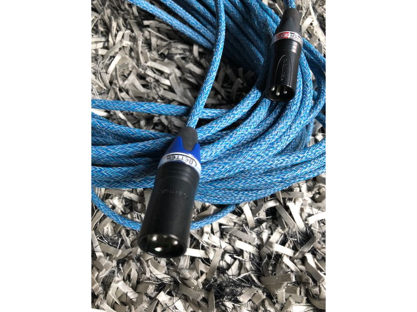 BetterCables Blue Truth II - XLR to XLR 35ft interconnect cables - Excellent