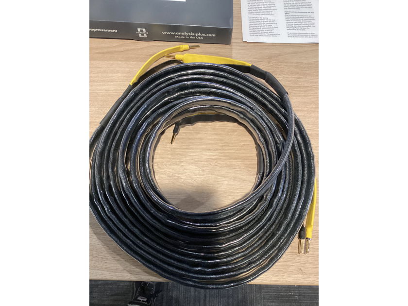 Analysis Plus Inc. Oval 9 - 15 ft. Speaker Cable Pr. With Banana Termination