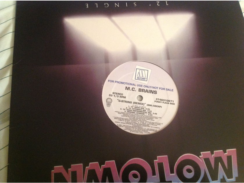 M.C. Brains  G-String (Remix) Motown Records Promo 12 Inch