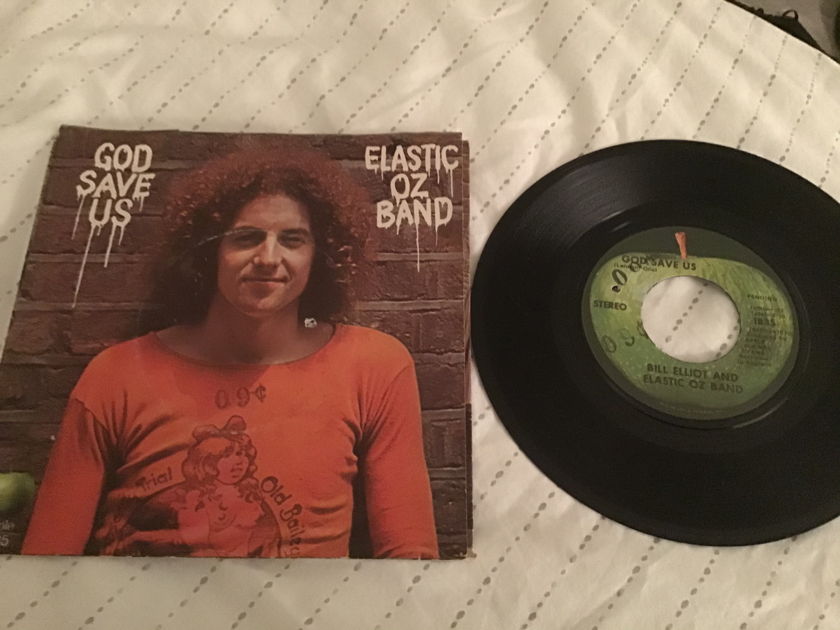 Elastic Oz Band Apple Records 45 With Picture Sleeve Vinyl NM  God Save Us/Do The Oz