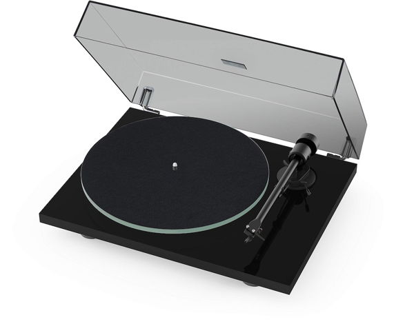 NEW Pro-Ject Audio T1 Turntable in Gloss Black w/ Ortof...