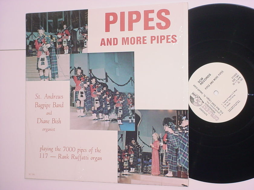 St Andrews Bagpipe Band and Diane Bish Organist Pipes and more Pipes lp record Rank Ruffatti Organ