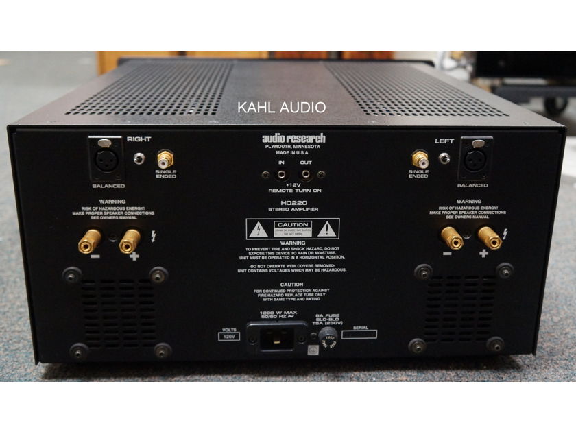Audio Research HD220 hybrid stereo amp. Re-capped and serviced. Many positive reviews! $9,000 MSRP