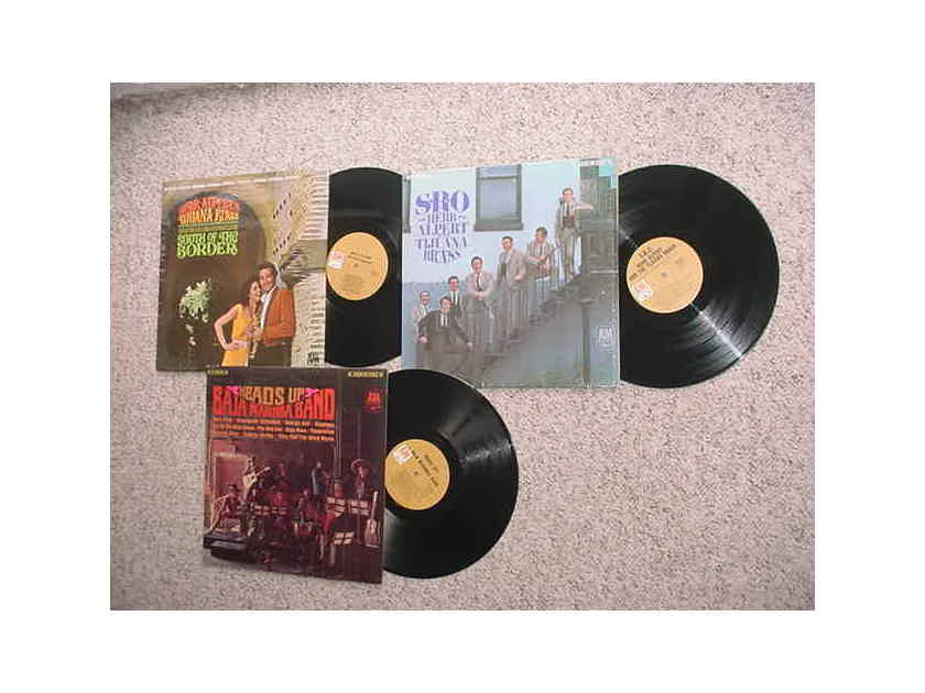 LOT OF 3 LP Records 1960s pop  latin jazz - Herb Alpert south of the border & SRO  & BAJA Marimba band heads up