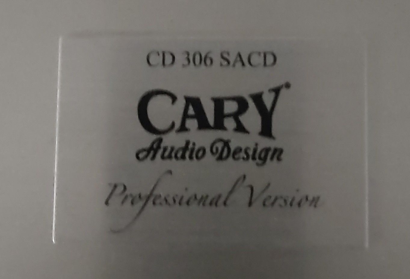 Cary Audio  Cary Audio 306 SACD Professional Version 3