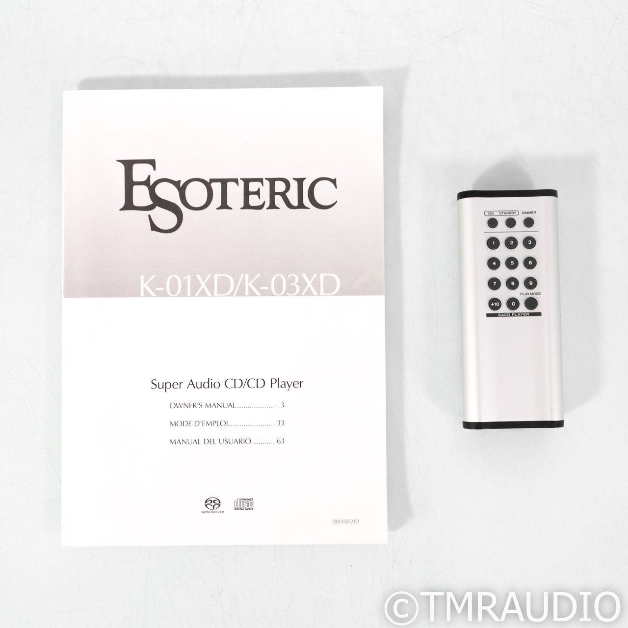 Esoteric Audio K-01XD SACD & CD Player (68871) 6