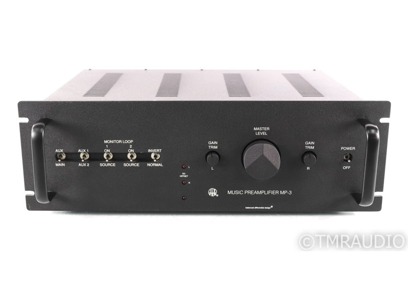 Atmasphere MP-3 MK 3.0 Stereo Tube Preamplifier; Black; MM / MC Phono (37910)