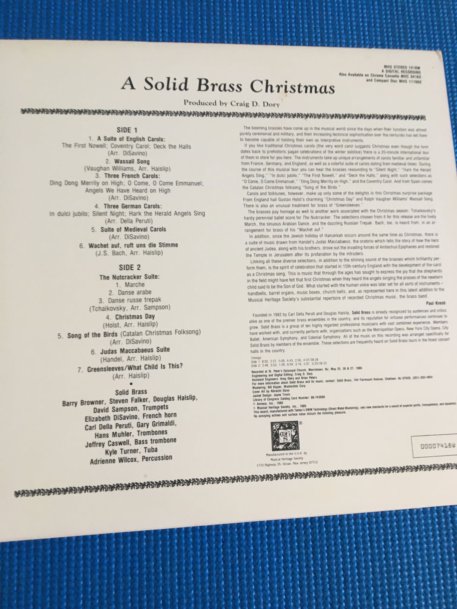 MHS a solid brass Christmas Lp record  Musical heritage... 3