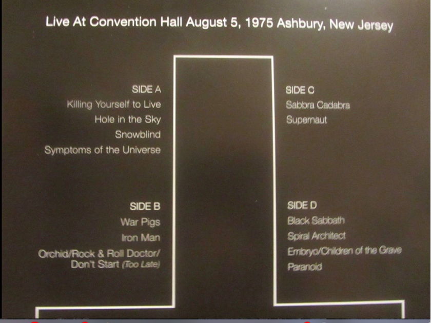Black Sabbath - Live At Convention Hall 1975 Ashbury,New Jersey 2LPs in Red Vinyl - New UnPlayed - IMPORT