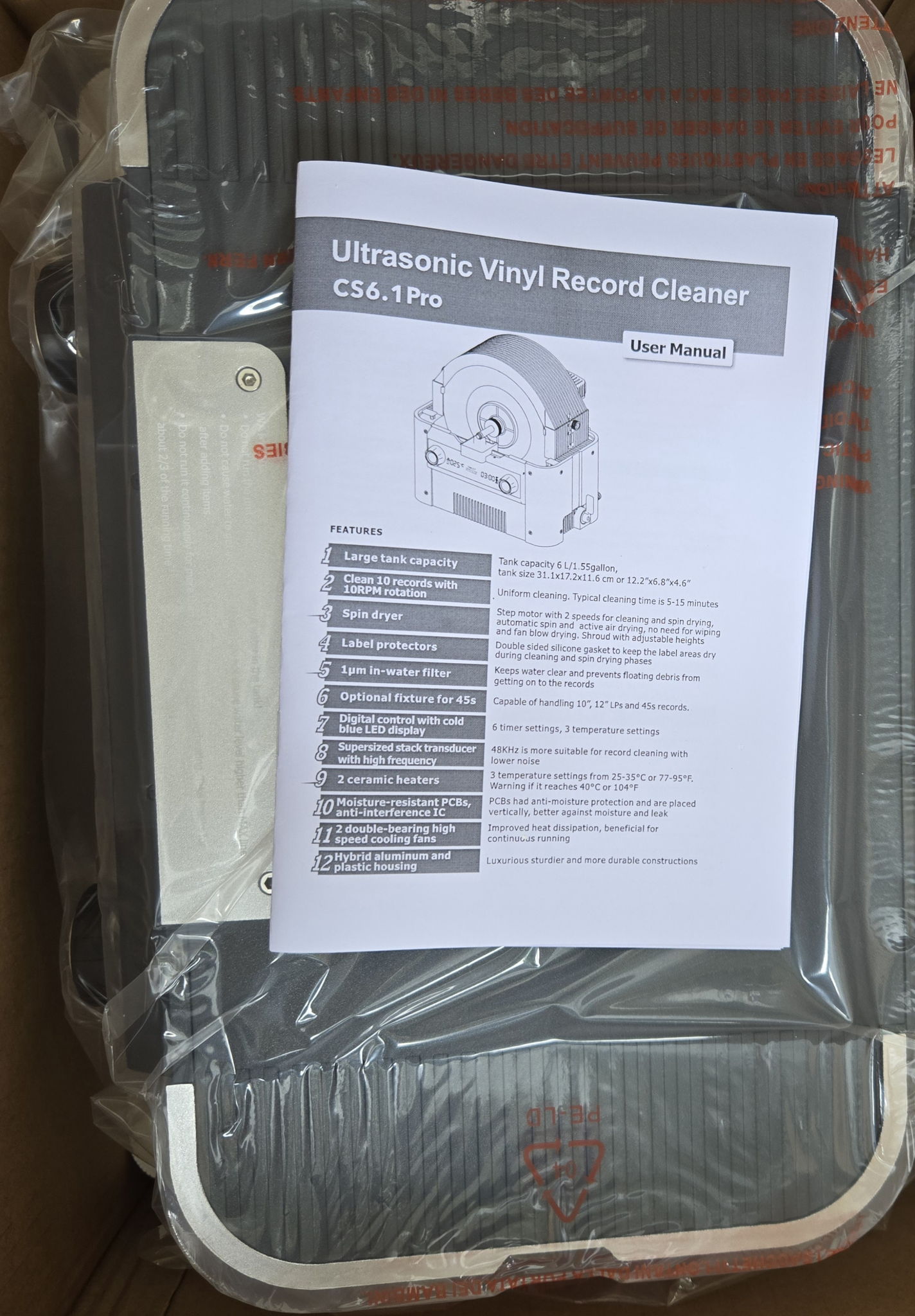 Isonic CS6.1-PRO  Ultrasonic record cleaner 3