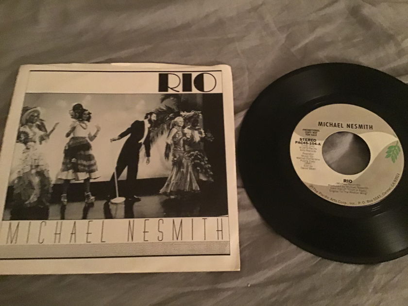 Michael Nesmith - Rio/Casablanca Moonlight  Pacific Arts Records 45 Single With Picture Sleeve Vinyl NM
