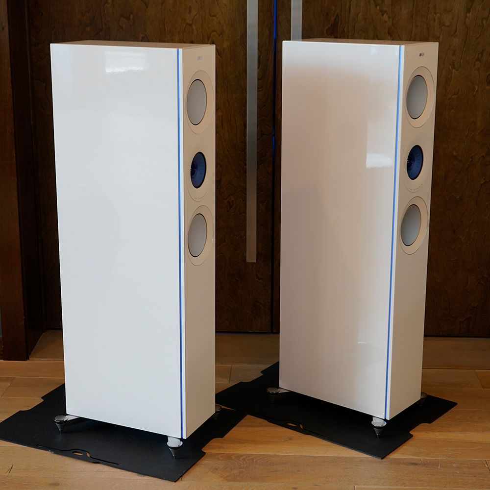 KEF Reference 3 Meta Floorstanding Speaker, White/Blue,... 4