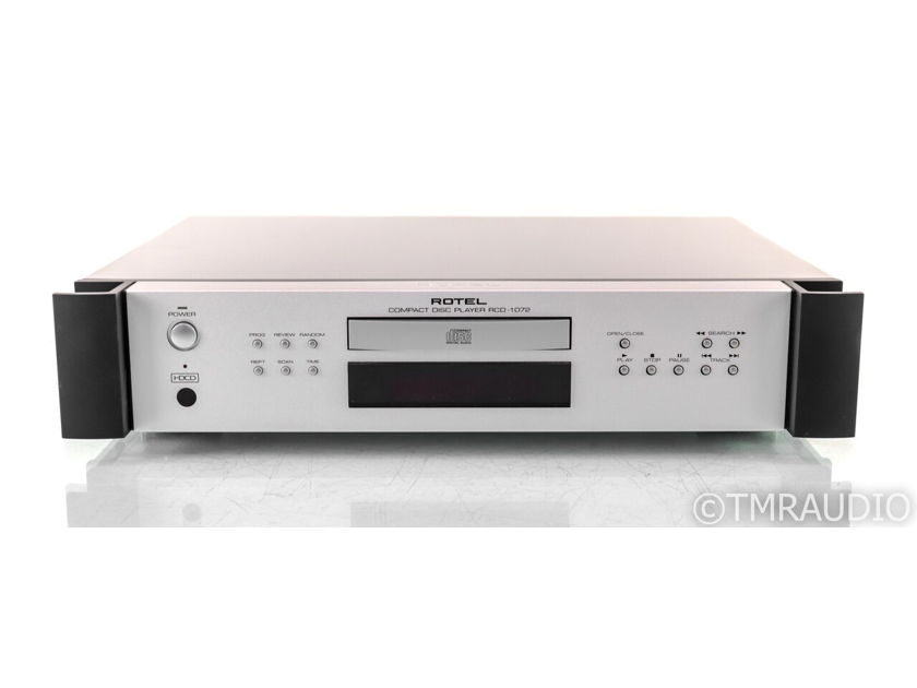 Rotel RCD-1072 CD Player; RCD1072; Remote; HDCD; Silver (31524)