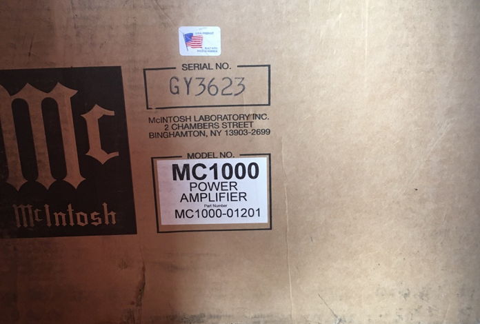 Two McIntosh MC 1000 Amplifiers