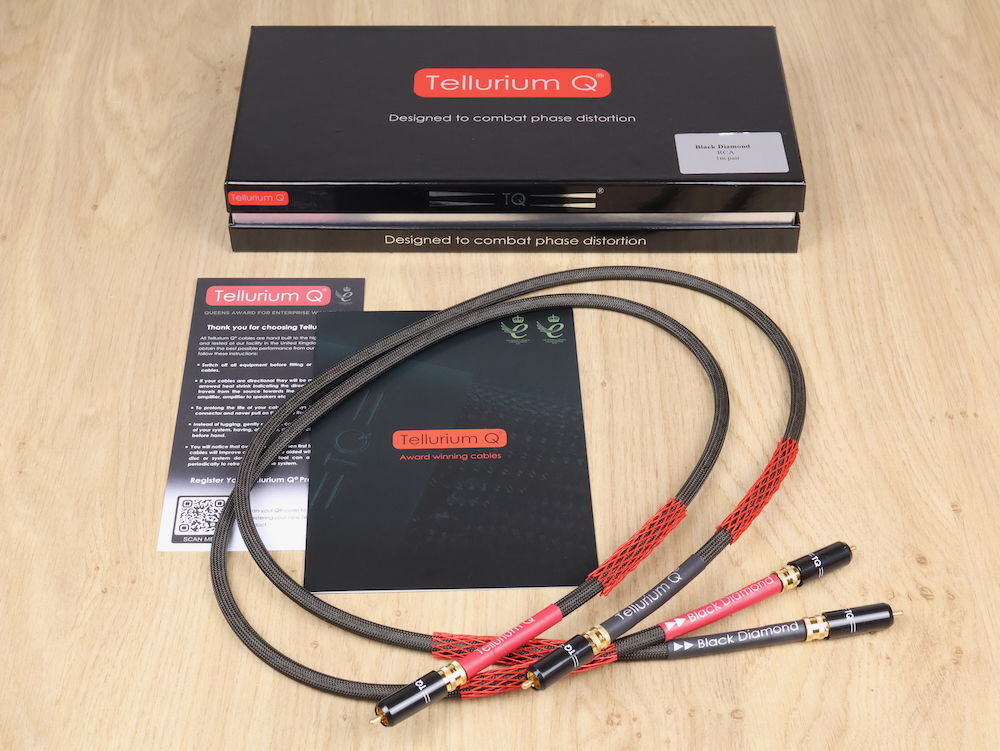 Tellurium Q Black Diamond audio interconnects RCA 1,0 m...