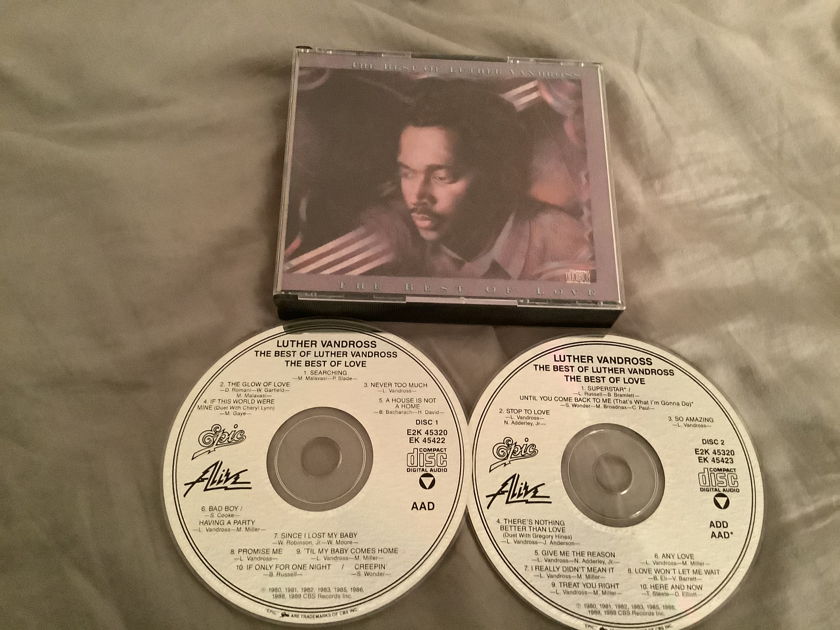Luther Vandross 2 CD Set Epic Records  The Best Of Luther Vandross