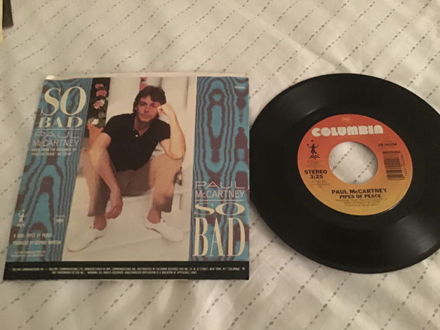 Paul McCartney  So Bad/Pipes Of Peace 45 With Picture S...