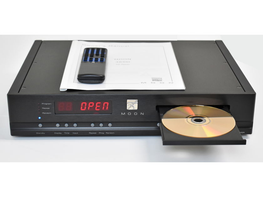 2of2 Simaudio MOON Audio 360D Compact Disc CD Player RCA Audio w/ Remote Control & Manual