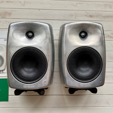 Genelec G Four Pair of Monitors Raw Finish Exc Cond RCA...