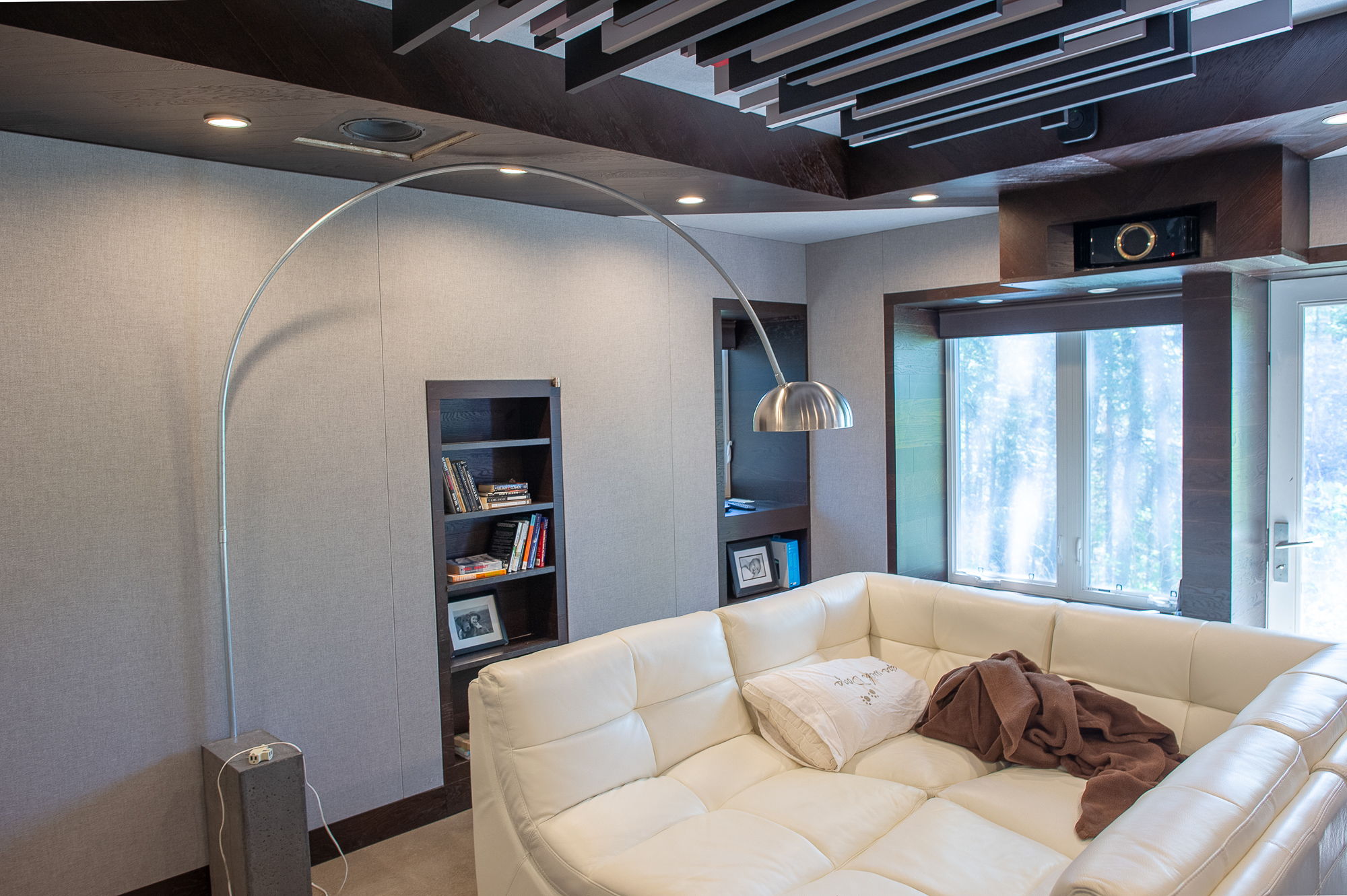 Fabricmate walls hide the acoustic treatment