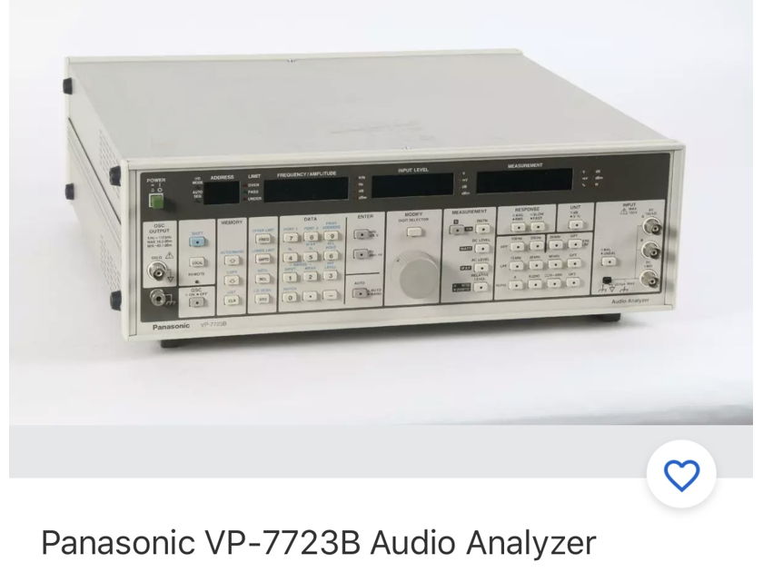 Panasonic VP-7723B audio analyzer, calibrated