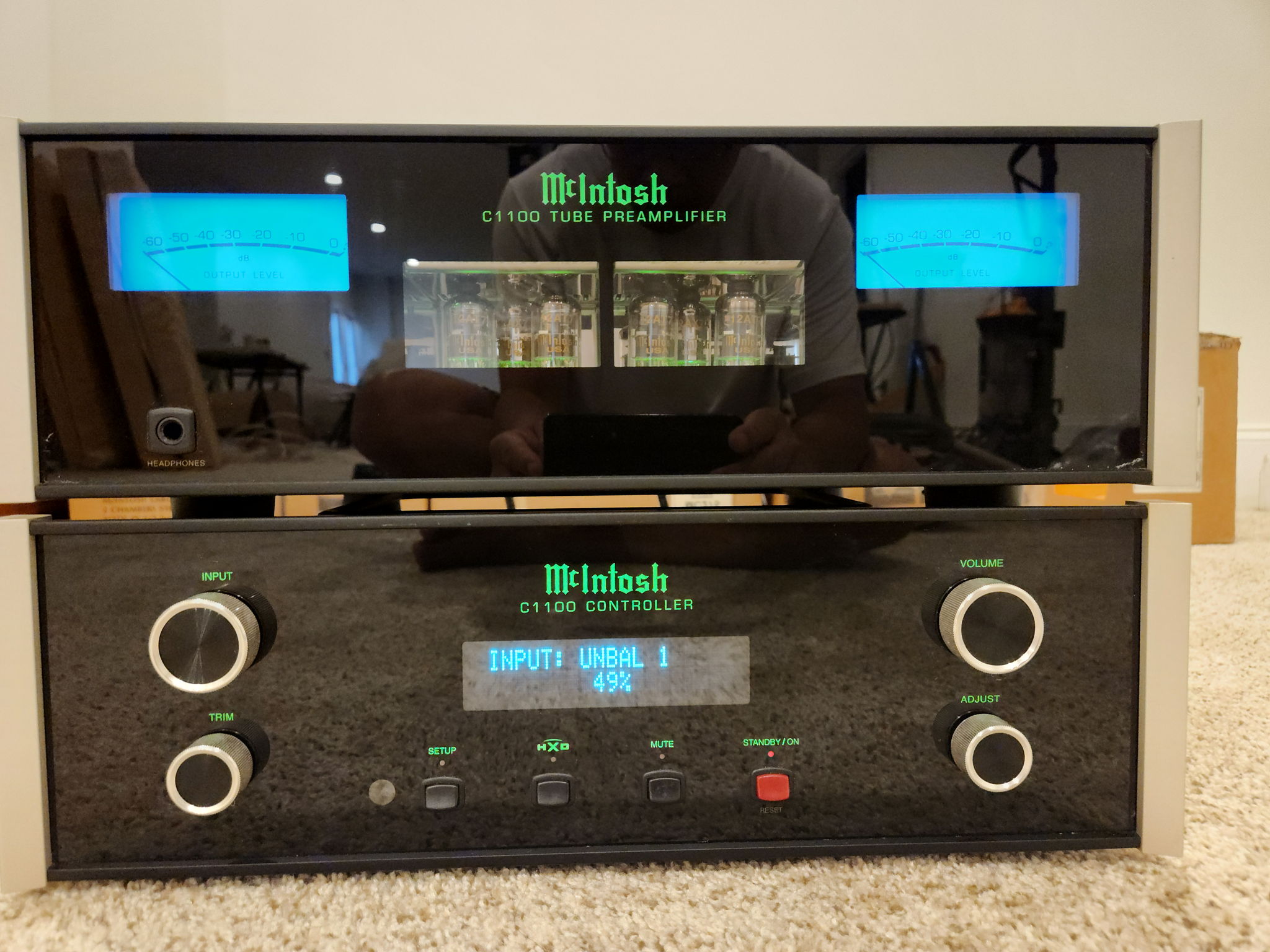 McIntosh C1100T and C1100C Tube Pre-amp