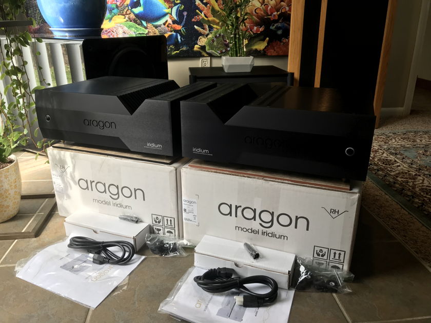 Aragon Iridium Mono Reference Amps 1 Pair In Black New Open-Box!