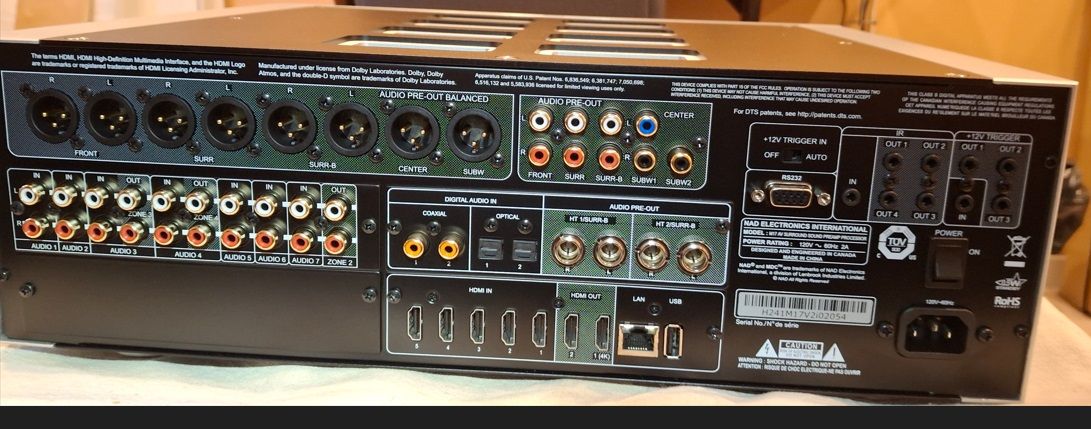 NAD M17 V2i A/V Surround Sound Preamp Processor 11 Channel 3