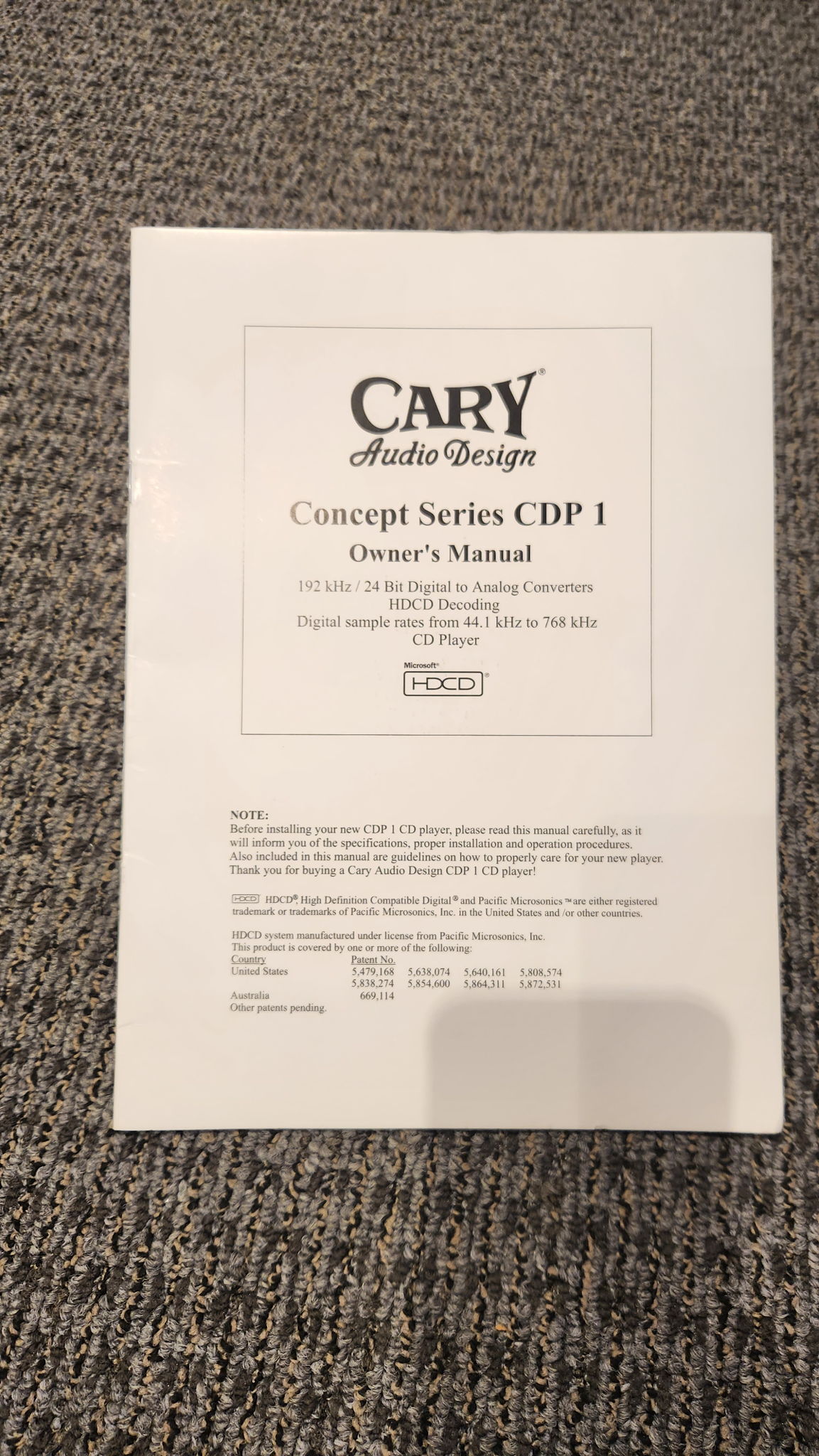 Cary CDP-1 6