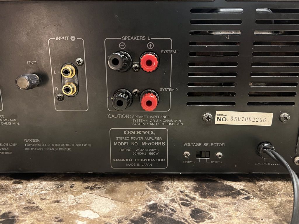 Vintage Onkyo M-506RS Stereo Amplifier (150 watts into 8Ω) 6