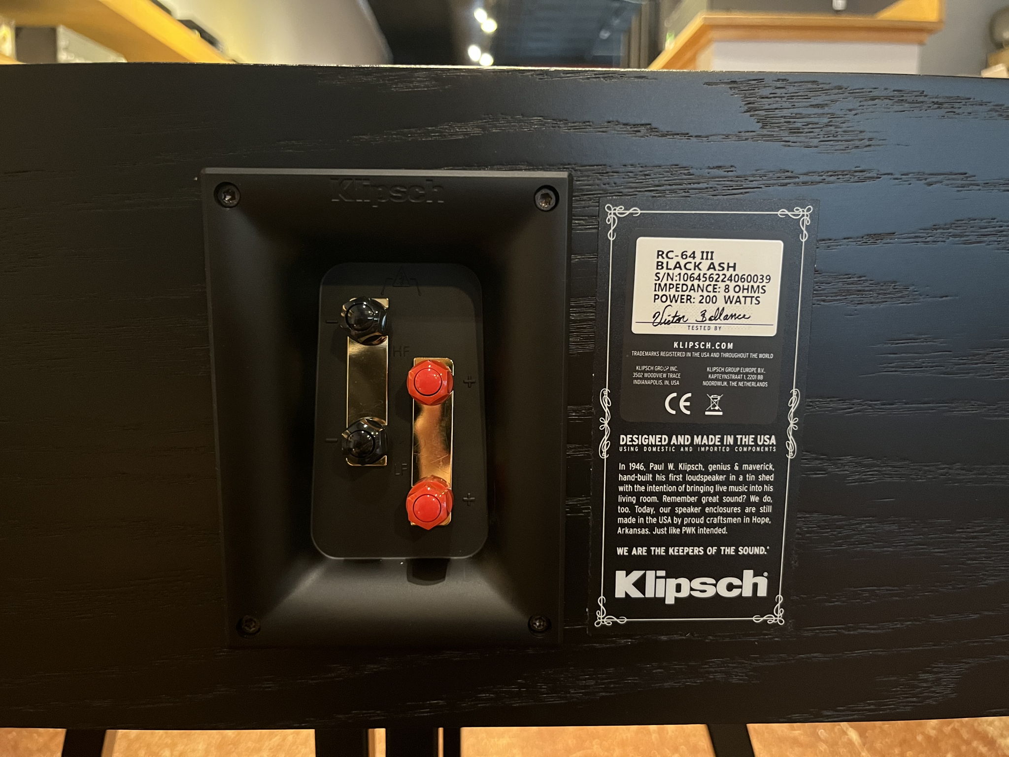 Klipsch RC-64 III Center Channel w/ Box & Manual - Like... 10