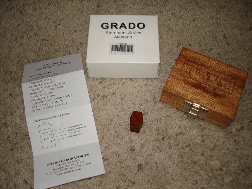 GRADO LABS Statement Master low output phono cartridge NEVER MOUNTED -- Price Reduced