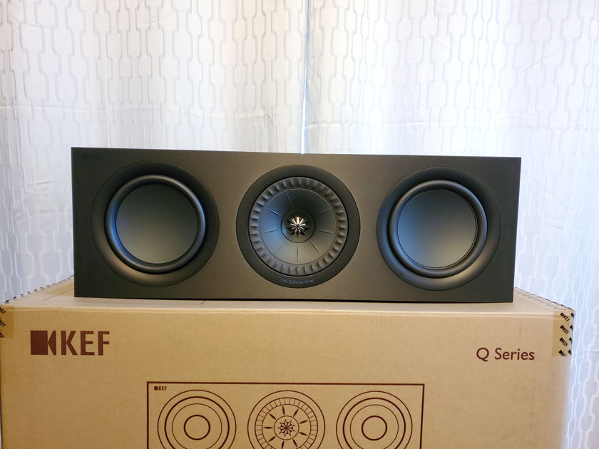 KEF Q650c 6.5" 2.5 Way Center Channel Speaker Black Like New