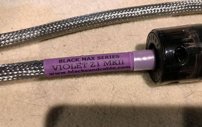Black Sand Audio Violet Z1 MKII Pair of 2M Power Cables