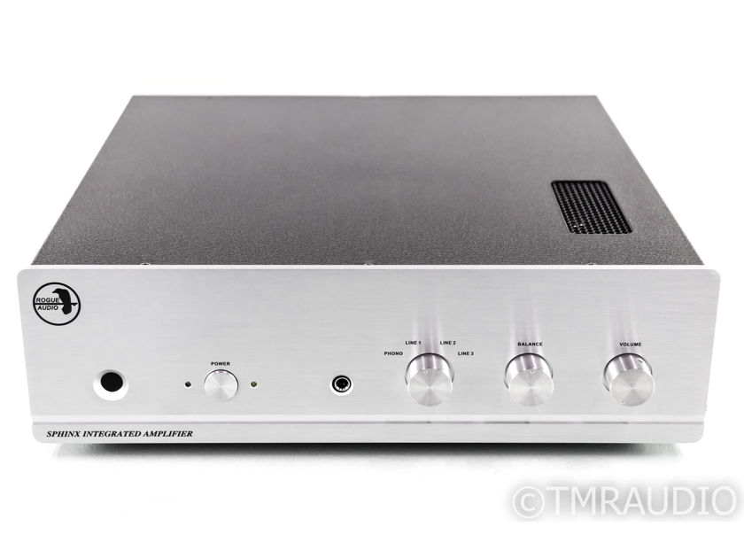 Rogue Audio Sphinx V2 Stereo Tube Hybrid Integrated Amplifier; MM Phono; Remote; Silver (29089)