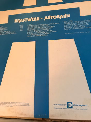 Kraftwerk Autobahn LP UK 1st Issue Vertigo EMBOSSED COV...