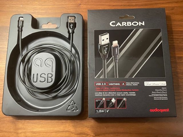 AudioQuest Carbon Lightning to USB A 1.5 Meter