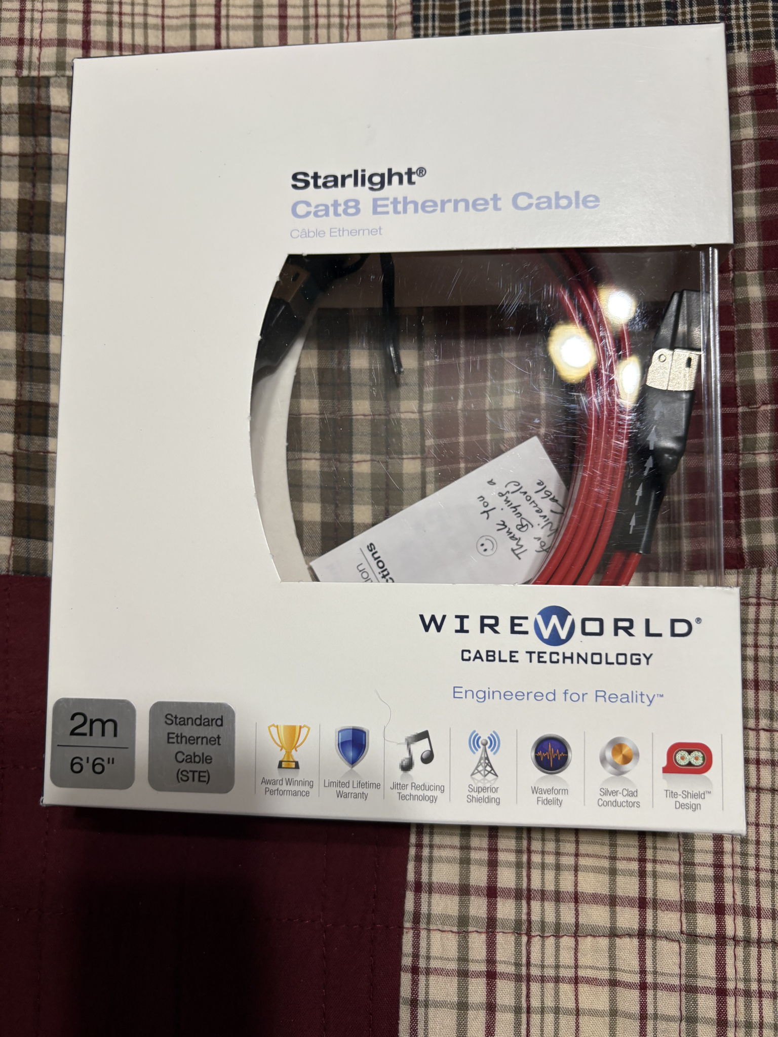 Wireworld Starlight CAT8 Ethernet Cable - 2 meters