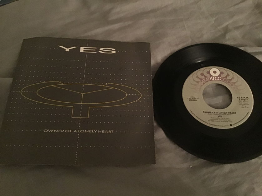 Yes Owner Of A Lonely Heart/Our Song 45 With Picture Sleeve
