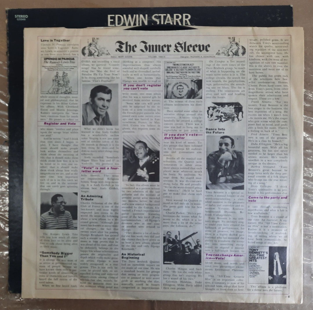 Edwin Starr - War And Peace 1970 EX+ ORIGINAL VINYL LP ... 3