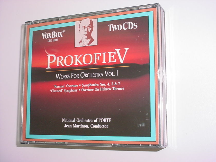 VOXBOX vox box 2 CD SET classical PROKOFIEV Works for Orchestra vol 1 Jean Martinon