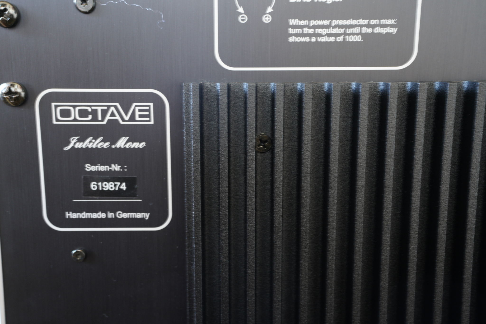 Octave Jubilee Mono SE Power Amplifiers 8