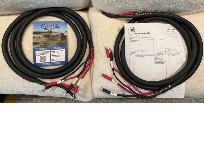 Cardas Audio Golden Reference Biwire 2.5M Speaker Cables with Cardas Authenticity