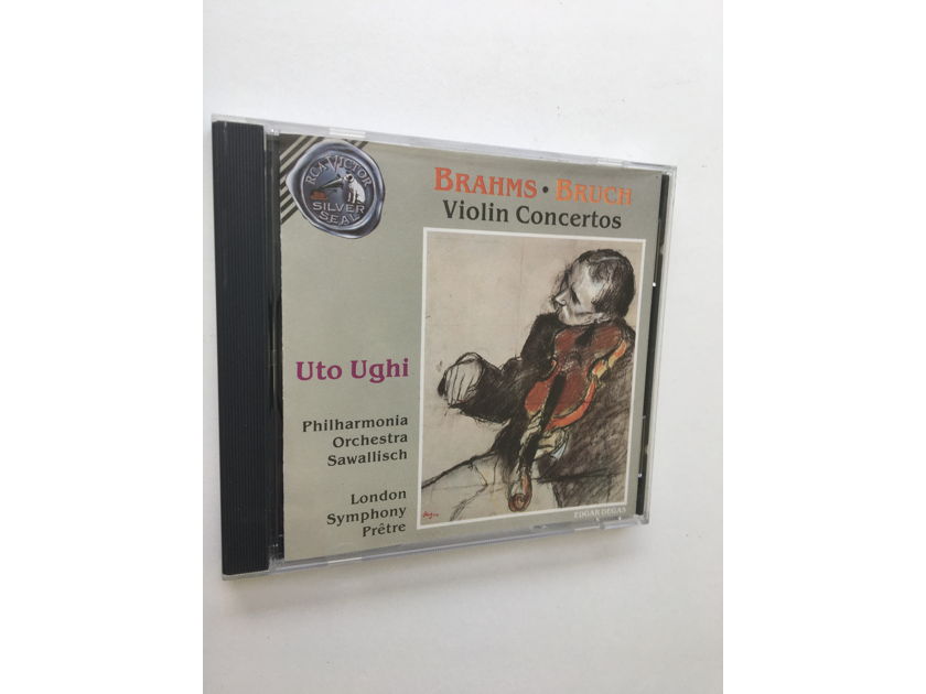 Brahms Bruch Uto Ughi philharmonic orchestra  Sawallisch London symphony pretre cd 1990 rca