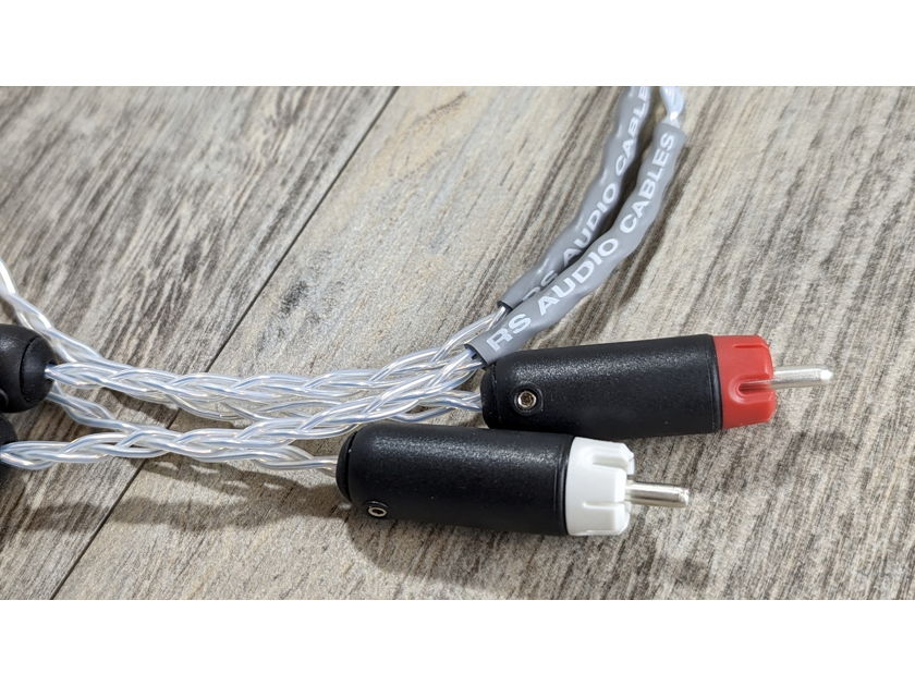 Brand New 0.5m Pair Solid Silver Interconnects with KLEI Classic Harmony
