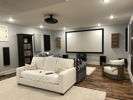 Sony VPL-HW45 Projector with acoustically transparent screen and Boston Acoustics in-wall LCR and ceiling speakers