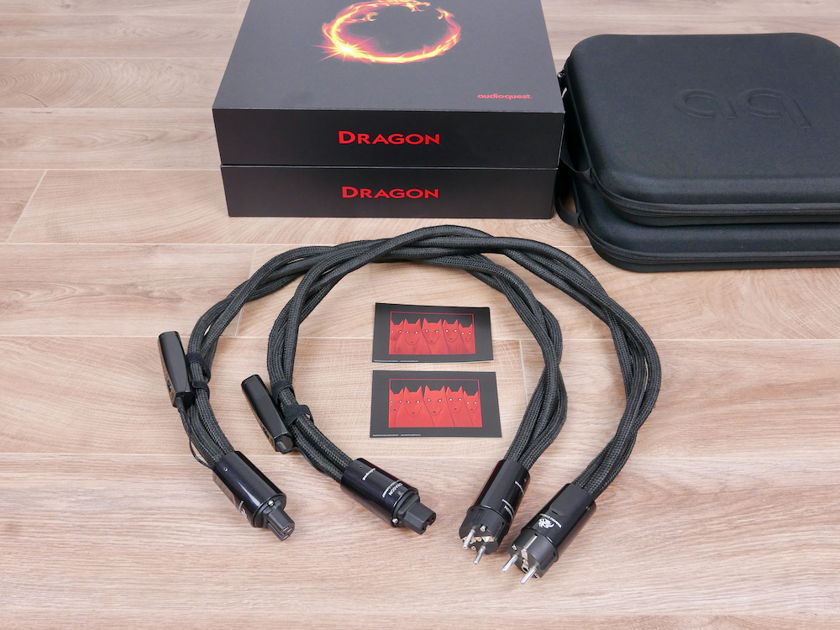 AudioQuest Dragon HC High Current highend audio power cable C15 1,0 metre (2 available)